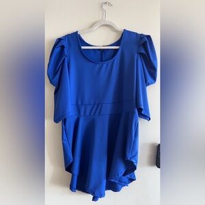 134.BLUE FANCY BLOUSE